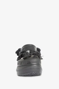 Plateau-Pantoletten aus Gummi mit Charms Crocs Jibbitz