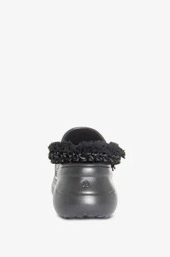 Plateau-Pantoletten aus Gummi mit Charms Crocs Jibbitz