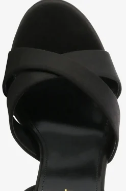 Plateausandalen aus Satin Bianca 85