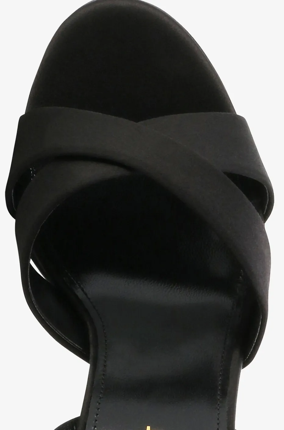 Plateausandalen aus Satin Bianca 85