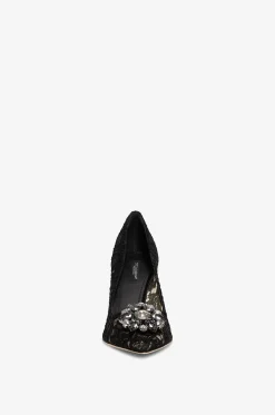 Pumps aus Spitze mit Kristallen Rainbow Belucci 90