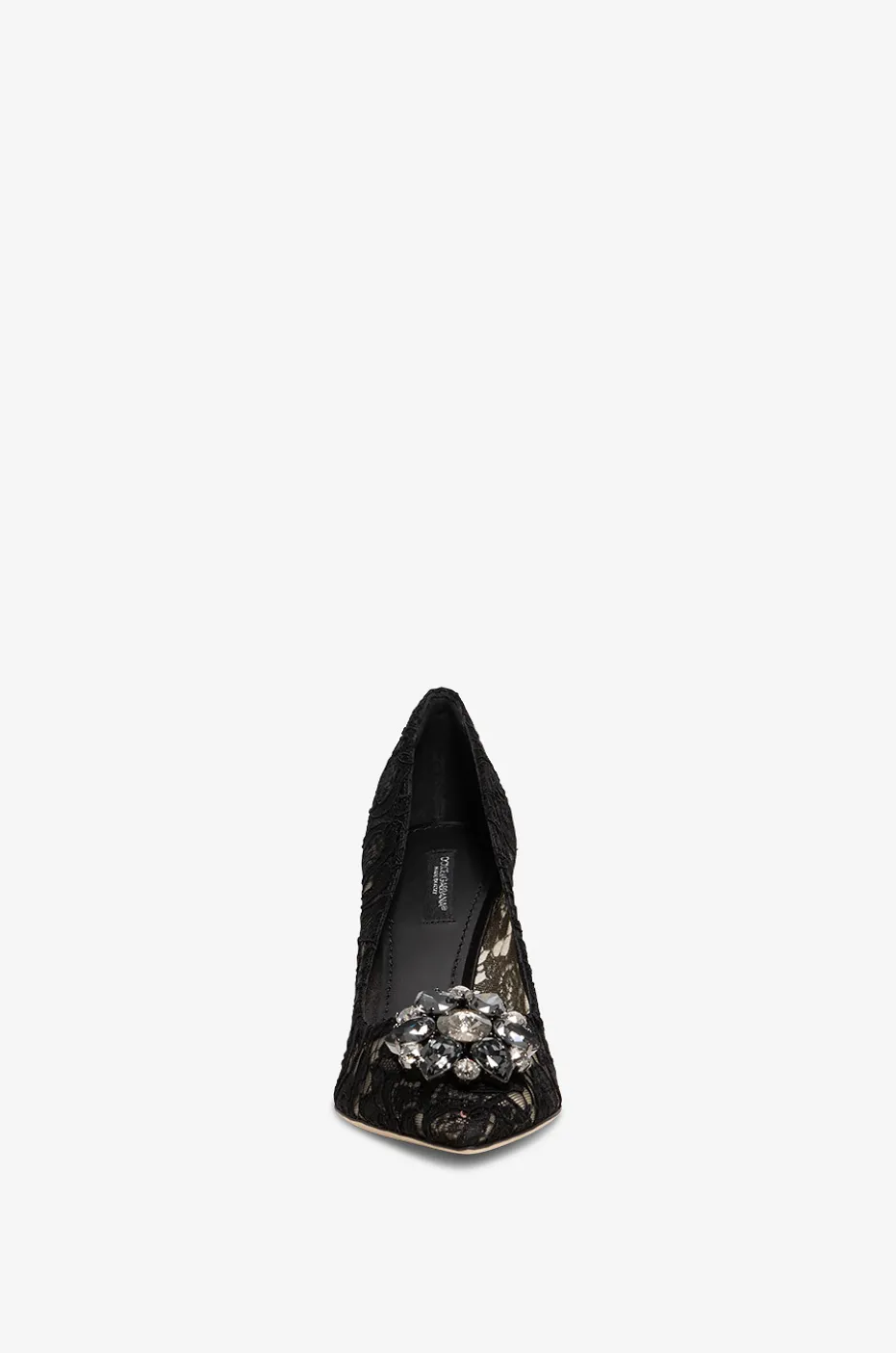 Pumps aus Spitze mit Kristallen Rainbow Belucci 90