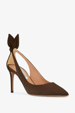 Pumps aus Wildleder Bow Tie 85