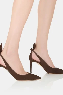 Pumps aus Wildleder Bow Tie 85