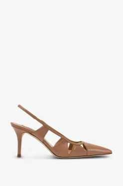Pumps mit Fersenriemchen aus Leder Savona 75