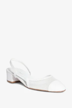 Pumps mit Fersenriemchen aus Leder New Ninfa