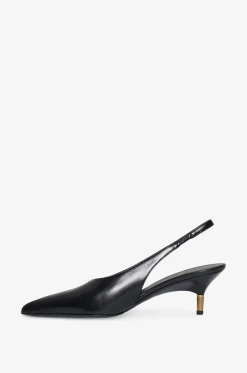 Pumps mit Fersenriemchen aus Leder Bella