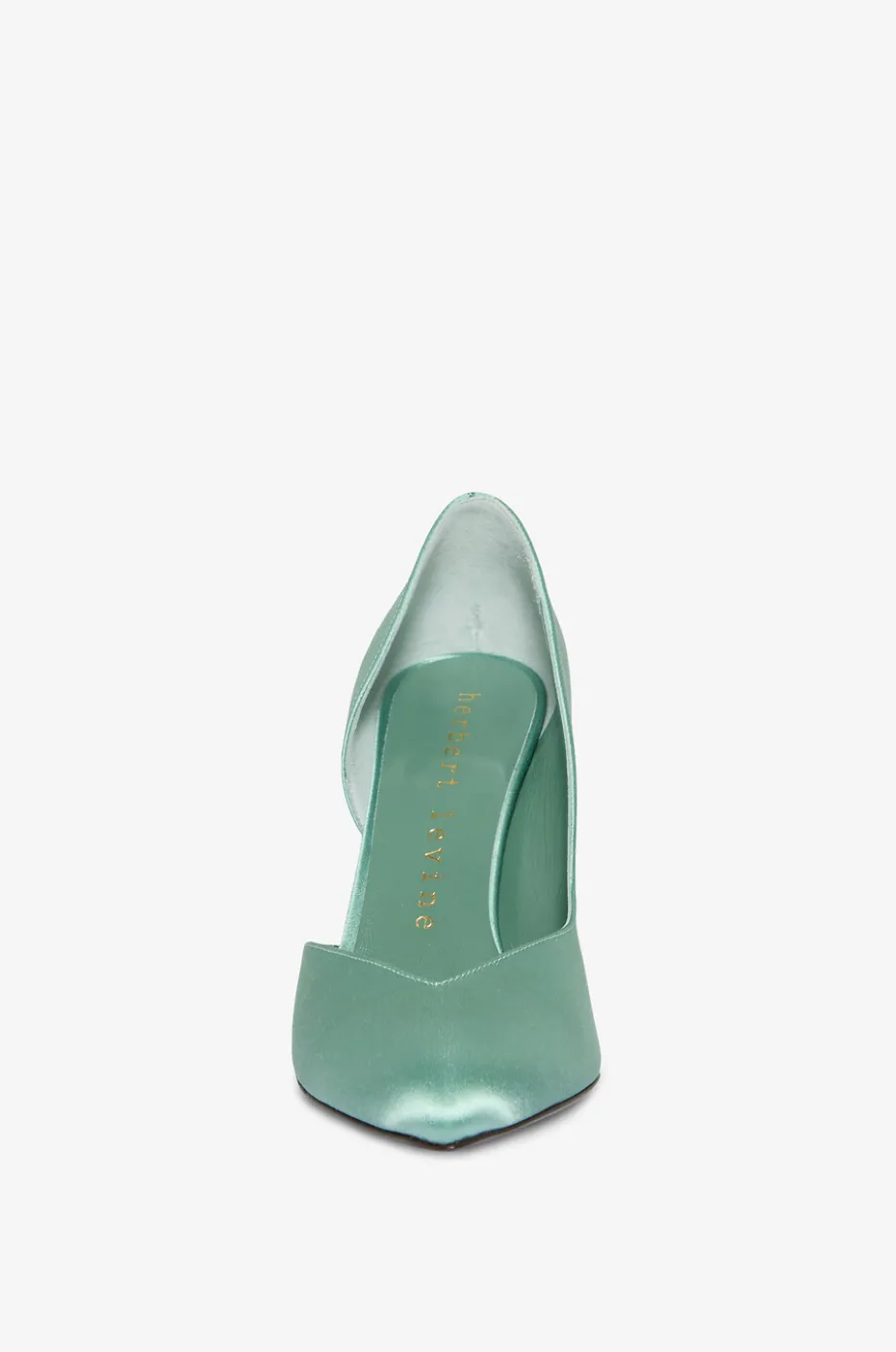 Pumps mit hohen Absätzen aus Satin D'Orsay