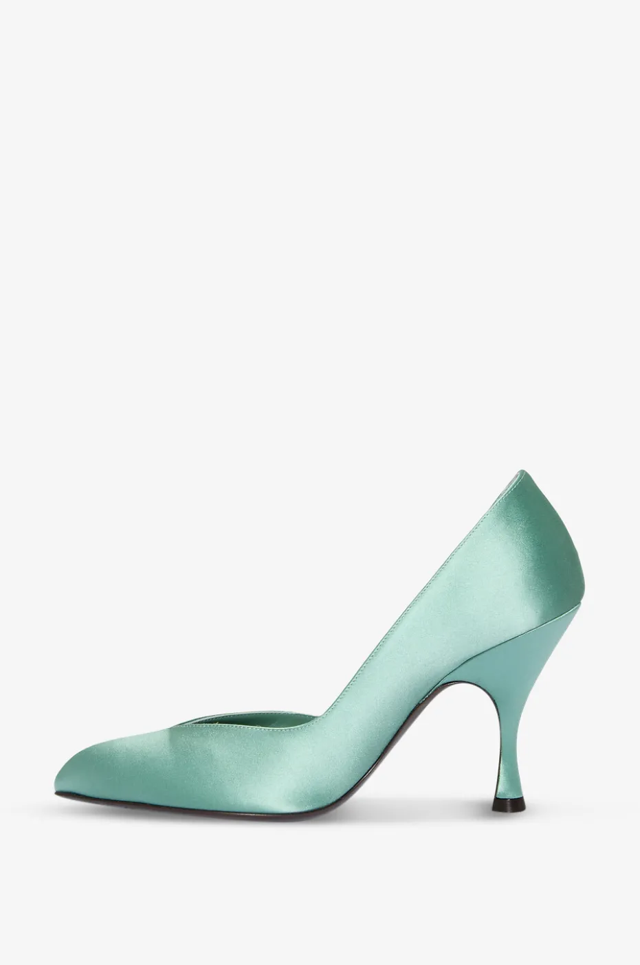 Pumps mit hohen Absätzen aus Satin D'Orsay