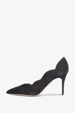Pumps mit Pfennigabsatz aus Veloursleder Petal 85