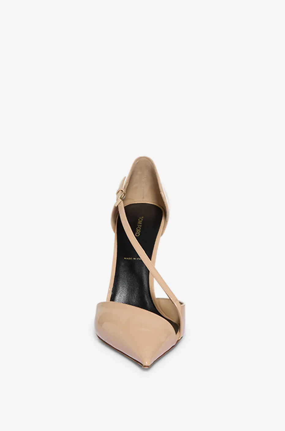 Pumps mit Pfennig-Absatz aus Lackleder Asymmetric 105