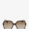 Quadratische Oversize-Sonnenbrille GG