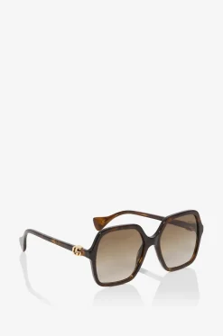 Quadratische Oversize-Sonnenbrille GG