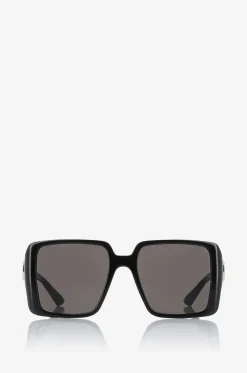 Quadratische Sonnenbrille mit goldenem GG Monogramm