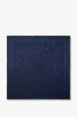 Quadratisches Halstuch aus Seiden- und Wolljacquard Aida Paisley