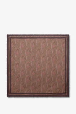 Quadratisches Schultertuch aus Kaschmir-Mix mit Paisley-Muster