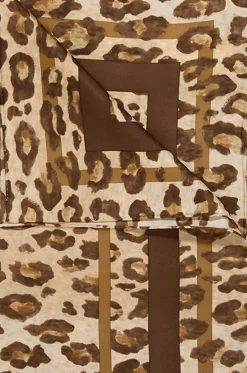 Quadratisches Seidentwill-Tuch mit Animal-Print Ones to