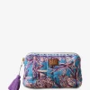 Rechteckige Clutch aus Baumwolle mit Fantasiemuster Teiki