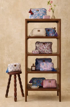 Rechteckige Clutch aus Baumwolle mit Blumenmuster Teiki