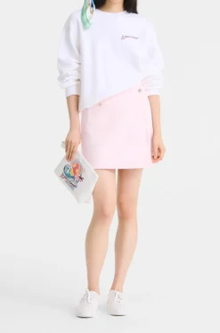 Rechteckige Clutch aus bedrucktem Canvas Le Pliage La Vague du Style