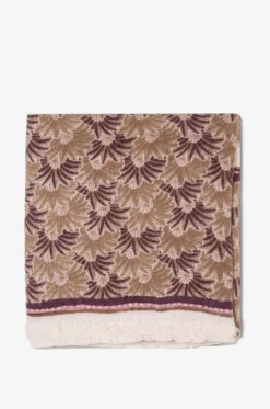 Rechteckiger Schal aus Kaschmir-Mix mit Blumenmuster Nib