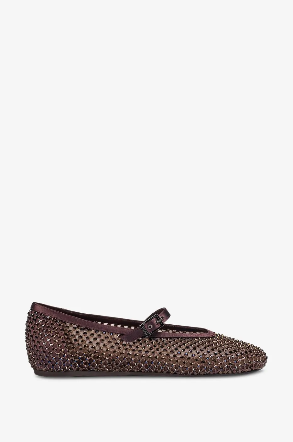 Riemchenballerinas aus Metallic-Mesh Gilda