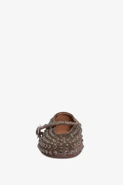 Riemchenballerinas aus Wildleder und Strass