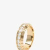 Ring aus Gelbgold und Diamanten Eternity Engraved 6mm
