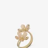 Ring aus Gelbgold und Diamanten Fleurs