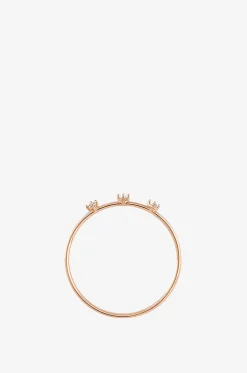 Ring aus Roségold und drei Diamanten Stardust