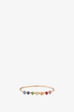 Ring aus Roségold und Edelsteinen Stardust Rainbow