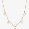 Roségold- und Diamanthalskette Many Stars