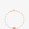 Roségold-Armband mit Harzperlen und Diamant Coeur Lumière Blush - 17 cm