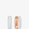 Roségold-Creolen mit Diamanten Allday Diamond Huggies 4mm Elongated
