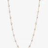 Roségold-Halskette mit Harzperlen und Diamanten Petit Kosmos Opale - 42 cm