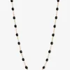 Roségold-Halskette mit Harzperlen und Diamanten Petit Kosmos Noir - 42 cm