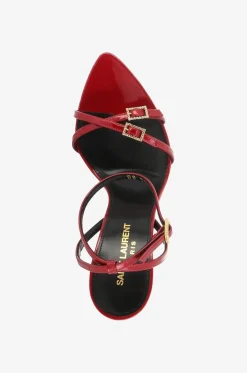 Sandalen aus Metallic-Lackleder Lila 110