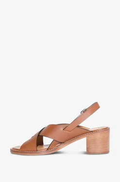 Sandalen mit Blockabsatz aus Glattleder Glyde 60