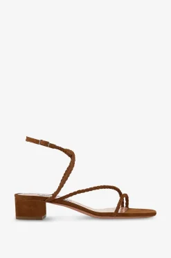 Sandalen mit Blockabsatz aus geflochtenem Leder Luca