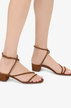 Sandalen mit Blockabsatz aus geflochtenem Leder Luca