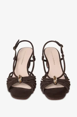 Sandalen mit Blockabsatz aus Wildleder Minna