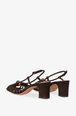 Sandalen mit Blockabsatz aus Wildleder Minna