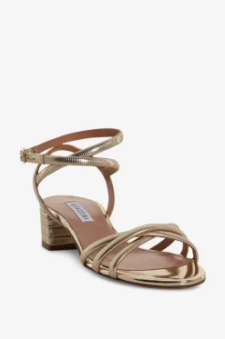 Sandalen mit metallisiertem Blockabsatz Heatwave