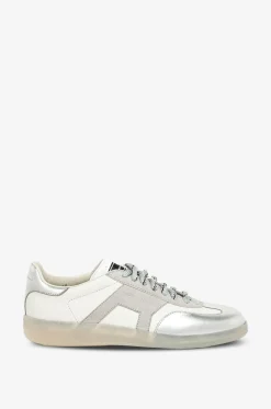 Schnür-Sneakers aus Metallic-Leder DBS Olymp