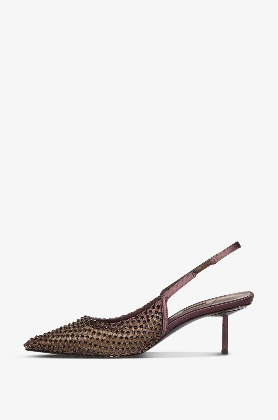 Schuhe mit Fersenriemen aus Netzgewebe mit Strasssteinen Gilda