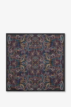 Seidenhalstuch mit Print Paisley Arabesques
