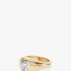 Siegelring aus Gelbgold und Diamant Curve Heart