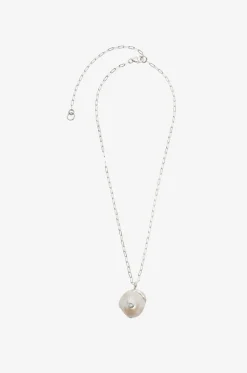 Silberne Halskette mit Perle und Topas Oasis