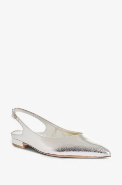 Slingback-Ballerinas aus Craquelé-Metallic-Leder Tom 10