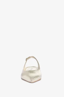 Slingback-Ballerinas aus Craquelé-Metallic-Leder Tom 10